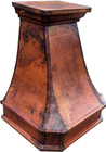 30" copper range hood side view