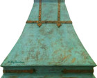 colored copper range hood