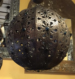 rustic metal sphere ceiling lamp cover