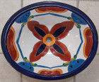 painted Mexican sink for a madrid bathroom