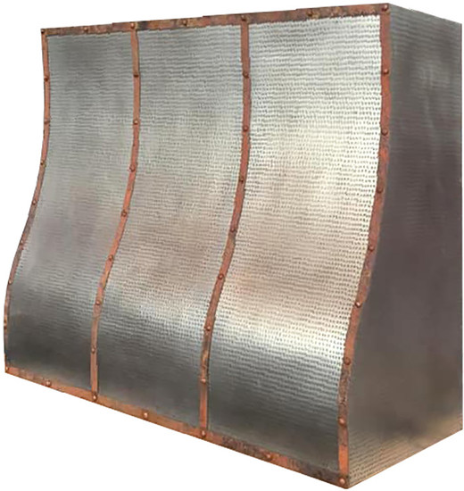 zinc and copper range hood
