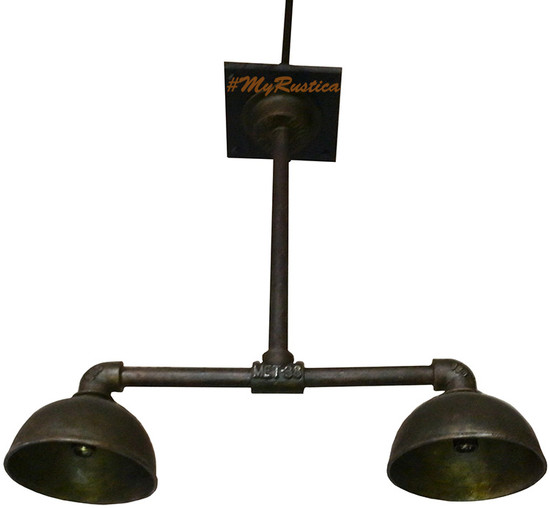 hanging bronze industrial style lamp
