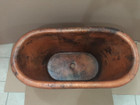 copper bathtub detail view