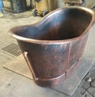 antique copper tub side veiw