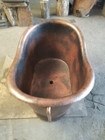 copper bathtub front view detail