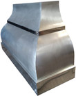 hand polished zinc apron and straps of the range hood made of zinc