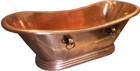 French style slipper copper bathtub