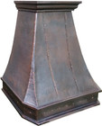 vintage copper range hood detail
