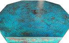octagonal copper tabletop detail