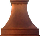 custom hammered copper vent hood
