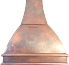 hammered copper stove hood for range
