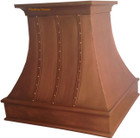 contemporary hammered copper range hood