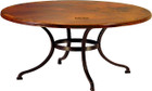 eat-in kitchen copper table