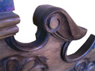 colonial hacienda wood headboard carving