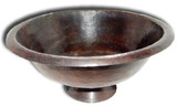 round vessel copper sink
