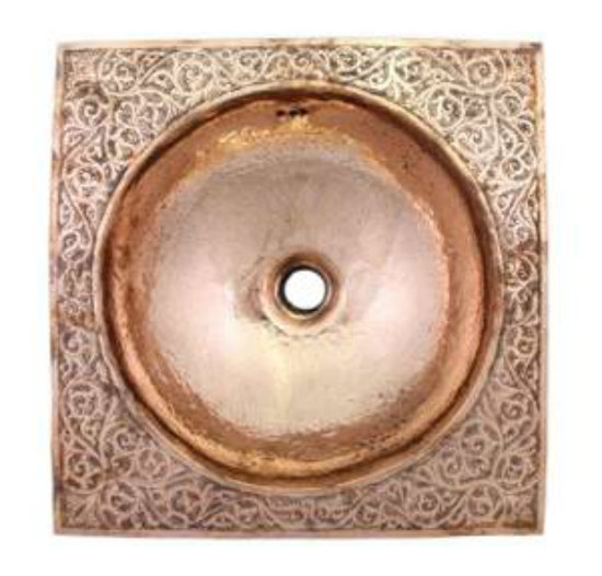 moroccan design copper bathroom sink