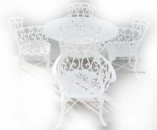 rustic garden dining set traditional