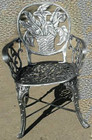 rustic garden chair calla lily basket