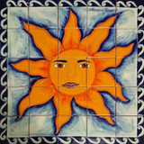 Sun Kitchen backsplash tile mural