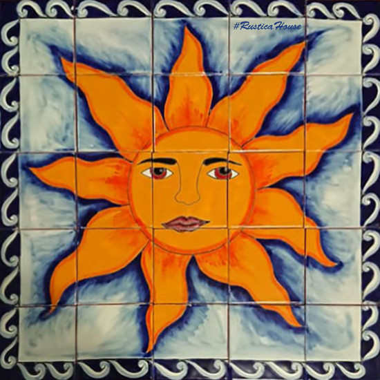 Sun Kitchen backsplash tile mural