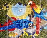 tile mural birds