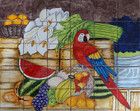 tile mural fruits