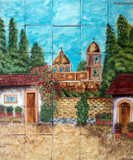 tile mural old chapel
