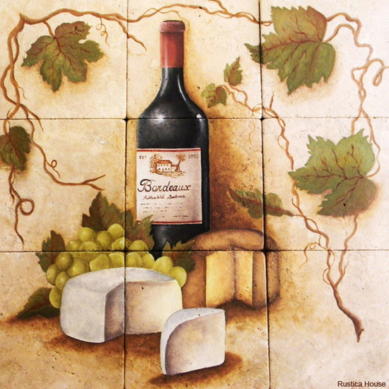 wine culture kitchen tile mural