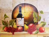 red wine kitchen tile mural