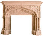 classical stone fireplace