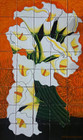 Bouquet of calla lilies beautiful tile mural