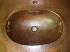bath copper counter with sink