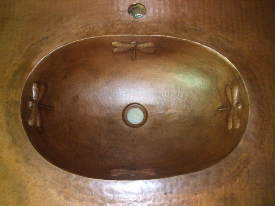 copper sink with bath counter