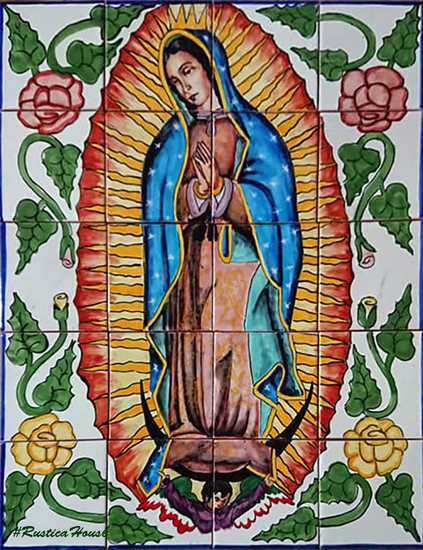 tile mural our lady of guadalupe