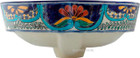 handcrafted fish and flowers above counter bath sink