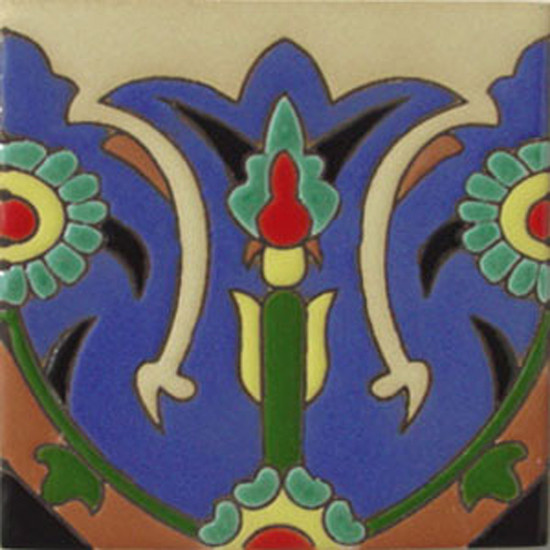 spanish relief tile green