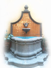 wall stone fountain