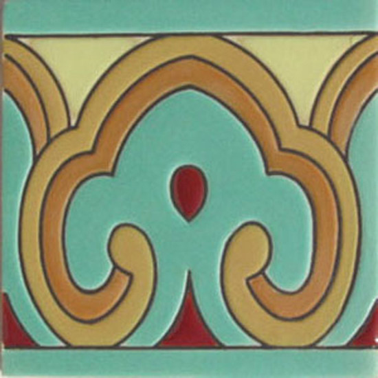 colonial hacienda relief tile brown