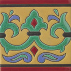 mexican relief tile green