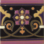 spanish relief tile navy blue