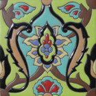 traditional relief tile blue