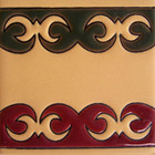 rustic relief tile green