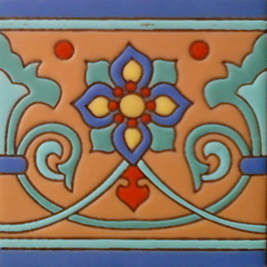 european relief tile light blue