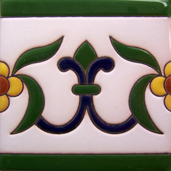 spanish relief tile yellow