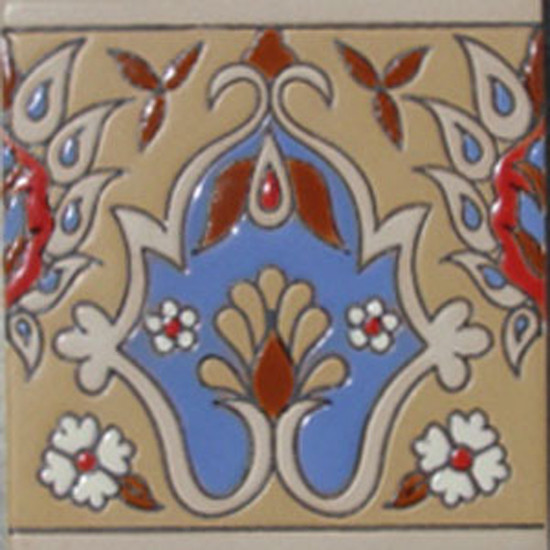 modern relief tile blue