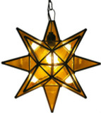 yellow stained glass star lamp