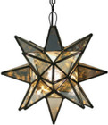 clear stained glass star lamp