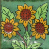 old European Mexican tile terracotta yellow