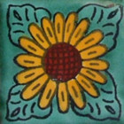 hand crafted Mexican tile yellow terracotta