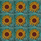 hand crafted Mexican tile yellow terracotta